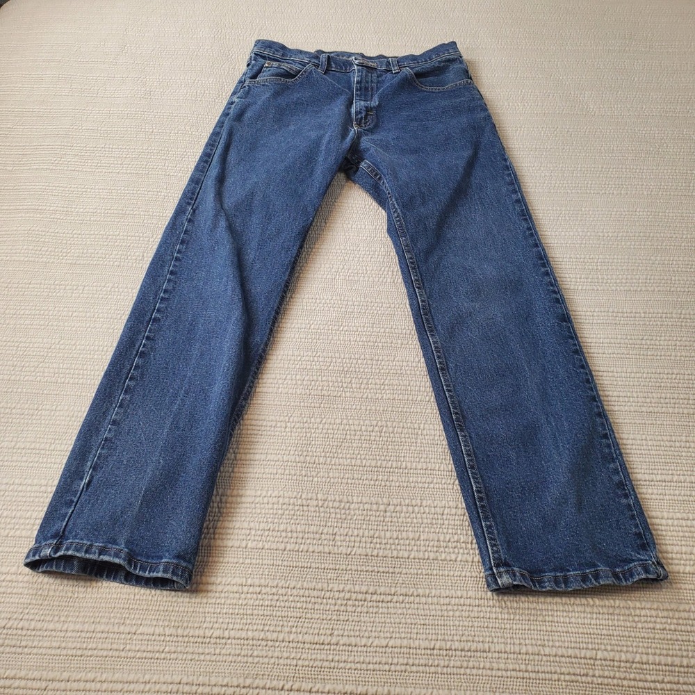 Wrangler Premium Quality Comfort Guaranteed Blue Straight Leg Jeans 32x30